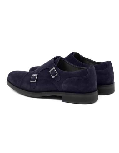 Blue suede monkstrap
