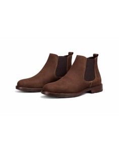 Brown nubuck chelsea boots 2