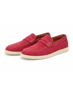 Mocasín de ante con antifaz color burdeos 2