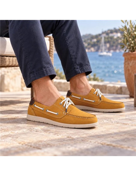 Nautique nubuck moutarde NATORI-MOSTAZA