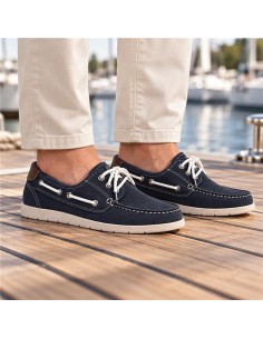 Nautique nubuck bleu NATORI-NAVY