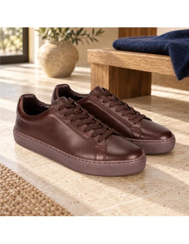 Brown leather sport shoe