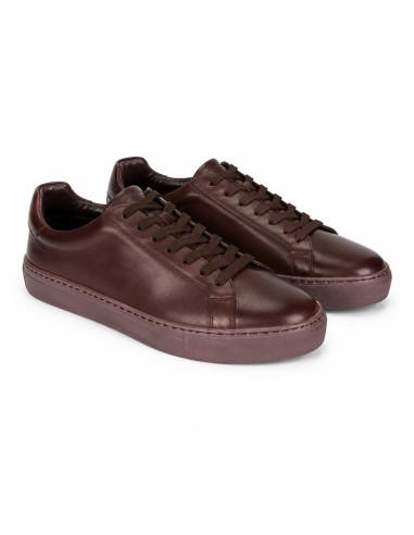 Brown leather sport shoe