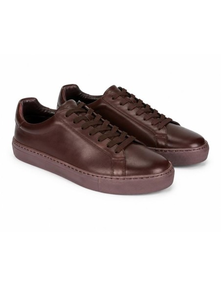 Brown leather sport shoe