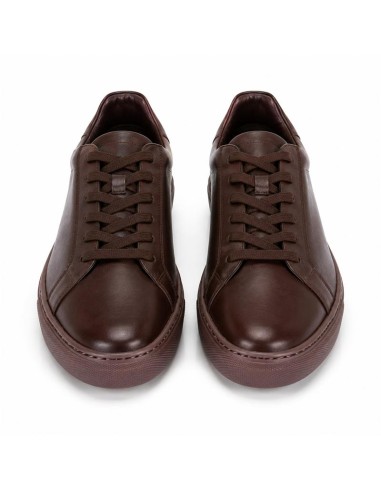 Brown leather sport shoe