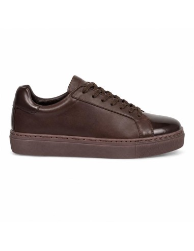 Brown leather sport shoe