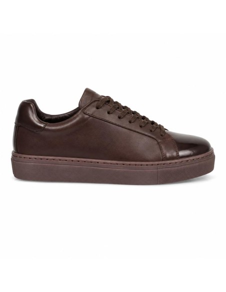 Brown leather sport shoe