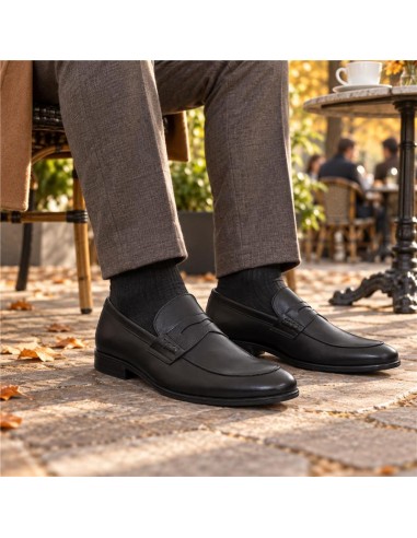 Mocassin de peau le noir NIRELA-NEGRO