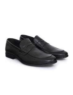 Black leather moccasin 2