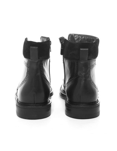 Black leather boot