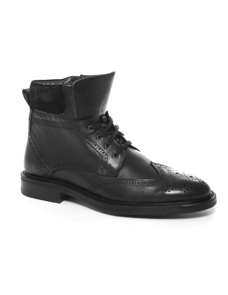 Black leather boot