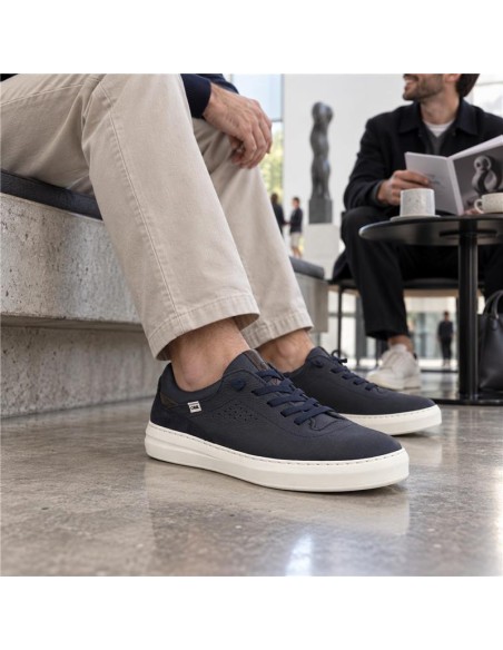 Blue nubuck sneakers
