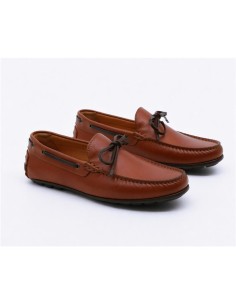 Mocasín de piel de nudo color marrón 2