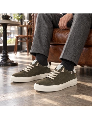 Green nubuck sneakers