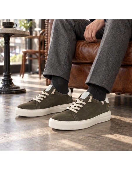 baskets nubuck vert NUCATI-GREEN