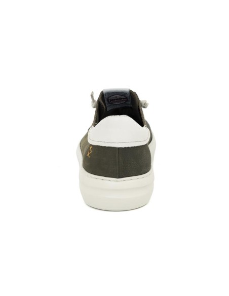 Sneakers de nobuck liso color verde