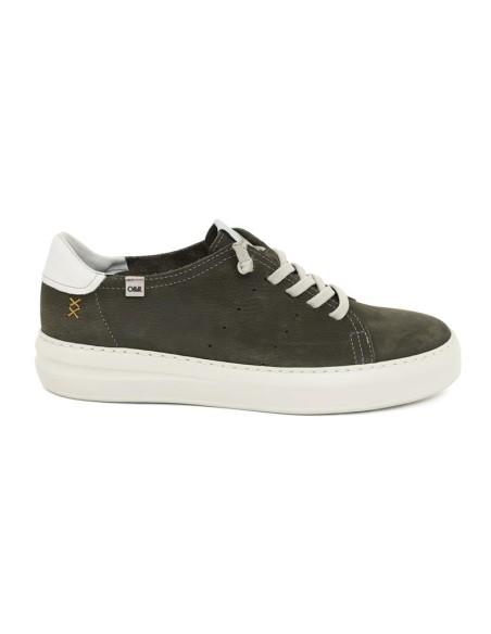 baskets nubuck vert NUCATI-GREEN