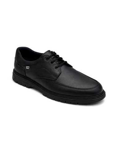 Black leather derby