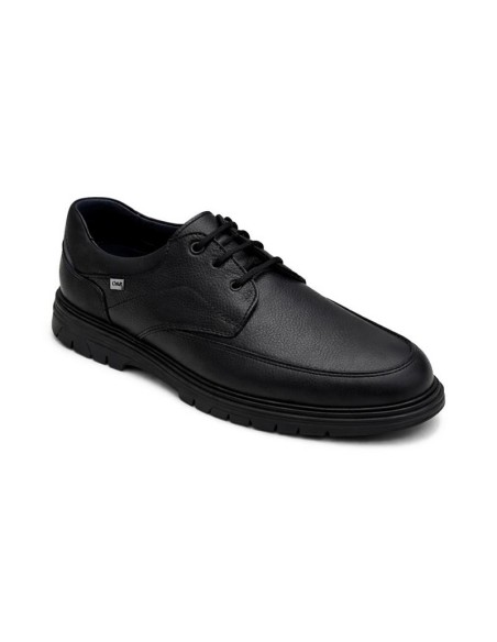 Black leather derby