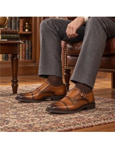 Light Brown leather monkstrap