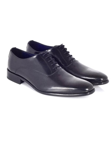Black leather derby