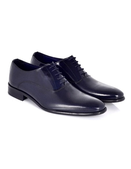Oxford de piel con plantilla extraible color azul