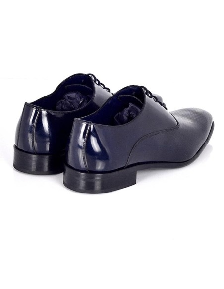Oxford de piel con plantilla extraible color azul