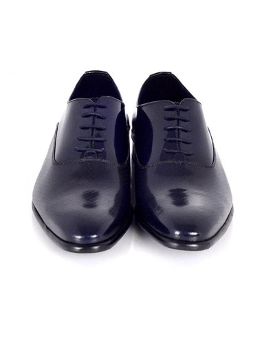 Blue leather Oxford