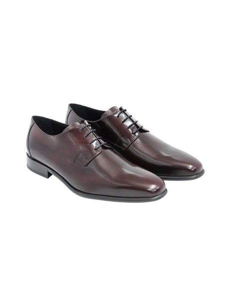 Burgundy leather derby
