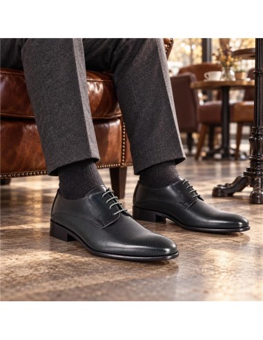 Derby de piel con plantilla extraible color verde