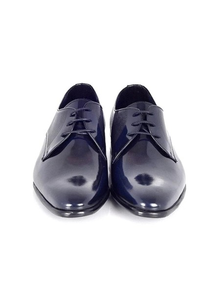 Derby de piel con plantilla extraible color cuero