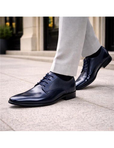 Derby de piel con plantilla extraible color cuero