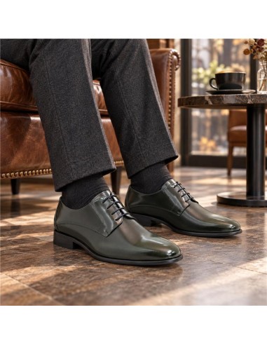 Derby de peau vert PAKEL-GREEN