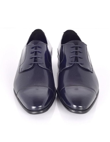 Derby de peau bleu PAKEL-NAVY