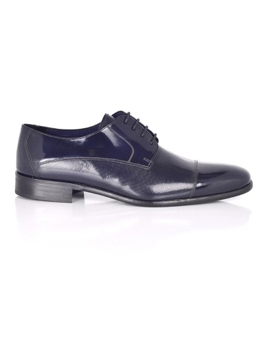 Derby de peau bleu PAKEL-NAVY