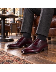 Oxford de peau Bordeaux PAMOR-BURDEOS