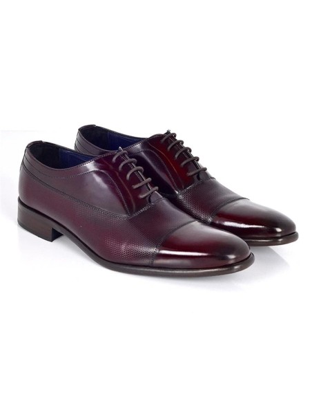 Oxford de piel con plantilla extraible color burdeos
