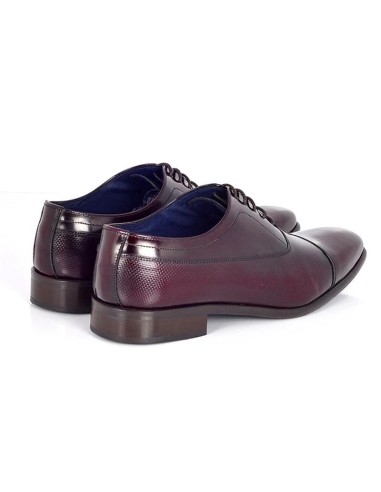 Oxford de piel con plantilla extraible color burdeos