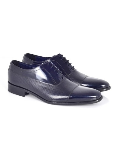Oxford de piel con plantilla extraible color azul