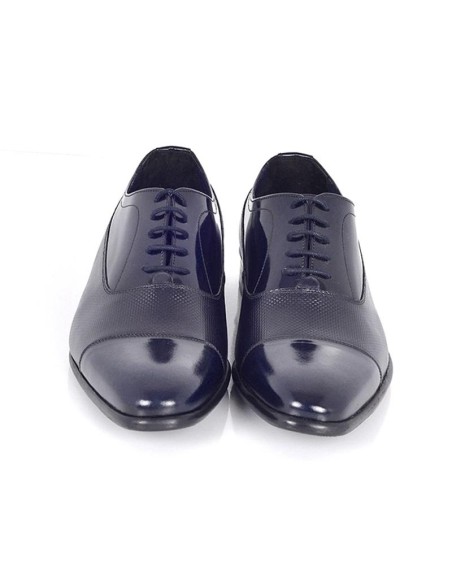 Oxford de piel con plantilla extraible color azul