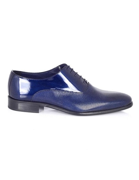 Oxford de piel con plantilla extraible color azul