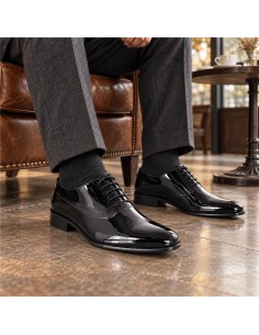 Oxford de charol con plantilla extraible color negro