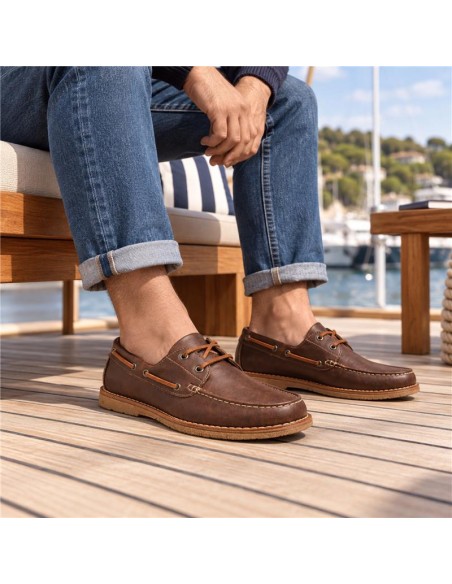 Light Brown leather boat shoe