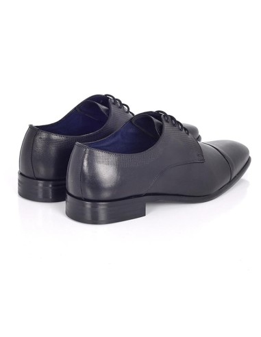 Black leather derby