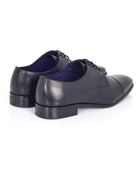 Black leather derby