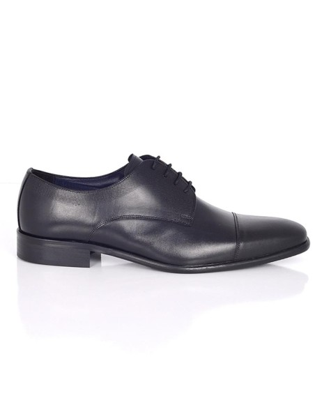Derby de piel con plantilla extraible color negro