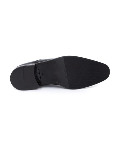 Black leather derby