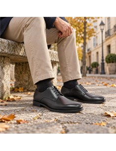 Derby de piel liso color negro