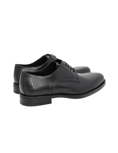 Black leather derby