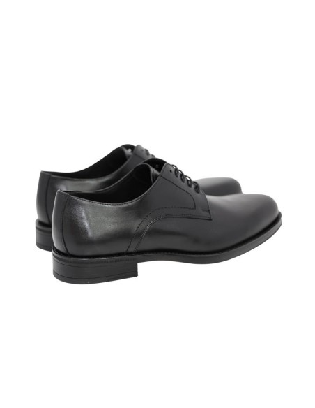 Black leather derby